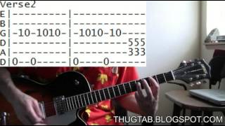 ZZ Top Thug Guitar Lesson Chords and Tab Tutorial from Afterburner