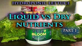 Dry vs Liquid Hydroponic Nutrients (Veg+Bloom vs General Hydroponics) ViparSpectra P2000 Grow Light