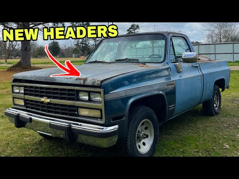 MY 1984 C10 GETS NEW LONGTUBE HEADERS (SOUNDS AMAZING)