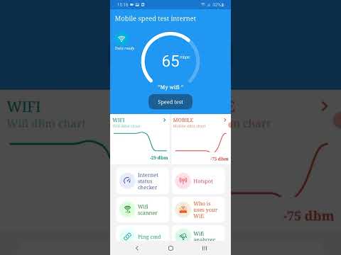 Mobile internet speed test