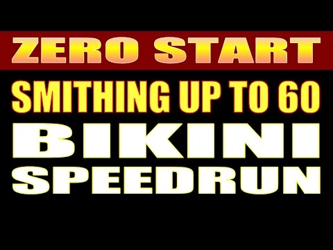 Skyrim Remastered - Smithing Power Level 15-60, Zero Start SPEEDRUN - NO EXPLOITS or CHEATS