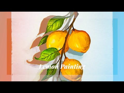 Vibrant Watercolor Lemon Painting: Fresh and Lively Art - artpage20
