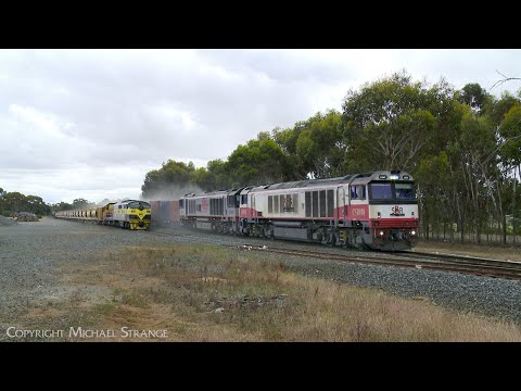 7922v SCT / SBR Dooen Container Train At Inverleigh (14/11/2023) - PoathTV Trains In Australia