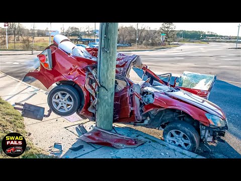 INSANE CAR CRASHES COMPILATION 2024 - IDIOT IN CARS/ TRUCK | Best Of Near Miss Caught On Camera