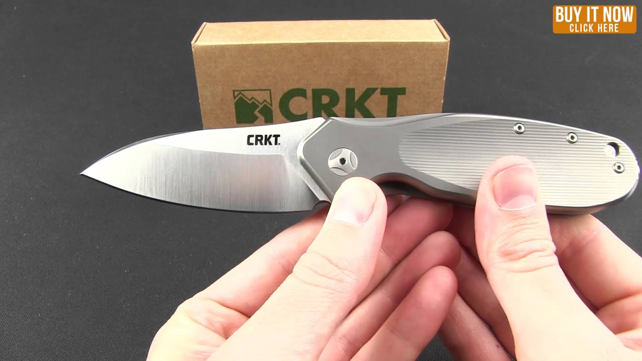 CRKT Ken Onion Hi Jinx Frame Lock Knife Titanium (3.32" Satin) K280TXP