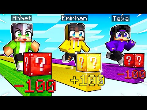 Şans Bloğu Yarışmasında Arkadaşlarımı Trolledim! ❓| Minecraft