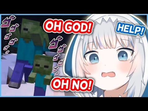 Funny Moments From Gura's VR Minecraft Stream | HololiveEN Clips