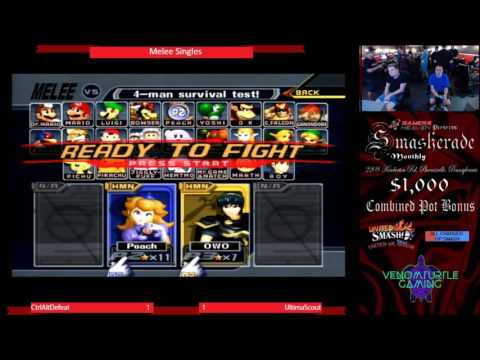 Smasherade 3 Melee Singles Winners Semis CtrlAltDefeat (Peach) Ultimascout (Marth)
