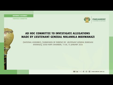 Ad Hoc Committee to Investigate Allegations made by Lieutenant General Mkhwanazi, 15 January 2026
