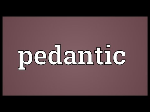 Pedantic Meaning