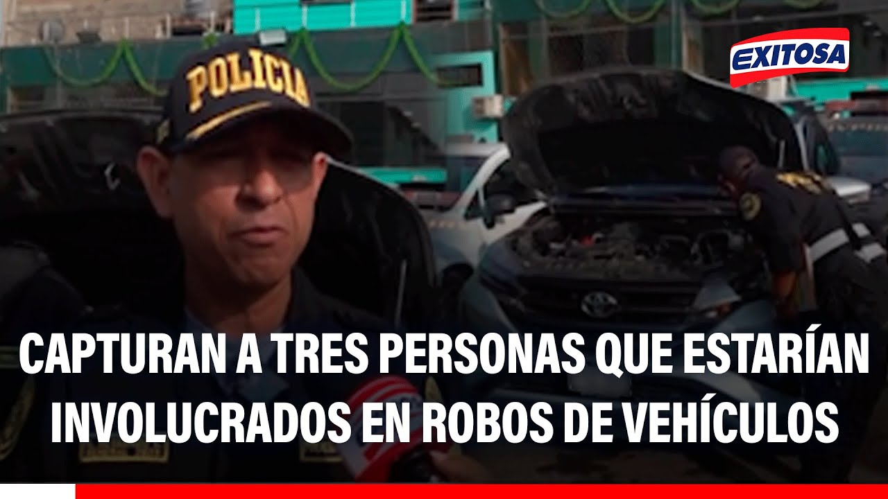 🔴🔵 Capturan a tres personas que estarían involucrados en robos de vehículos en Lima Norte