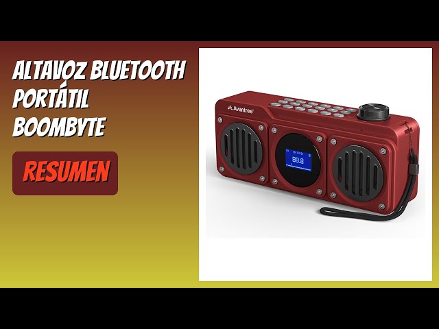 Vídeo relacionado con Avantree Boombyte - Radio FM Portátil Pequeña 4 en 1 y Altavoz Bluetooth con Altavoz Duales (14W), Volumen Potente, Sonido Estéreo, Lector Micro SD y Puerto USB, Reproductor de MP3 Recargable - Rojo