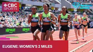 World lead set in women's two miles race at Diamond League meet in Eugene | #CBCSports