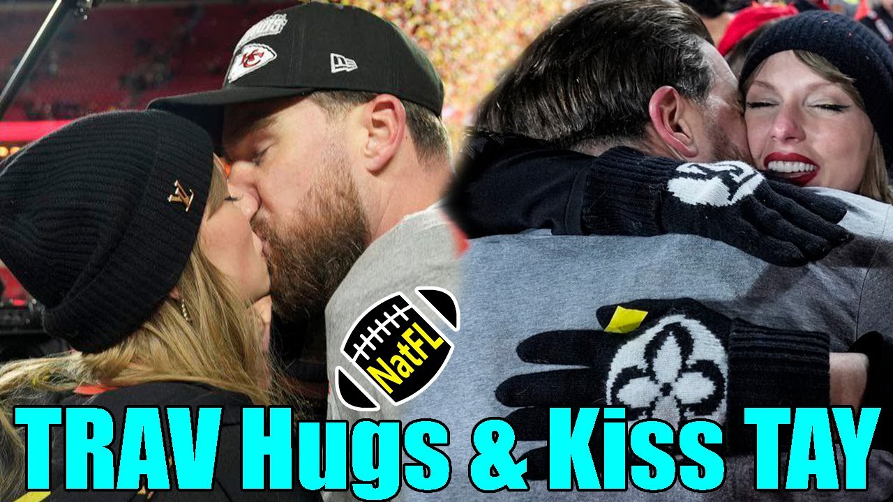 Crowds love Travis Kelce & Taylor Swift's sweet Kiss to Celebrate Chiefs' AFC Championship