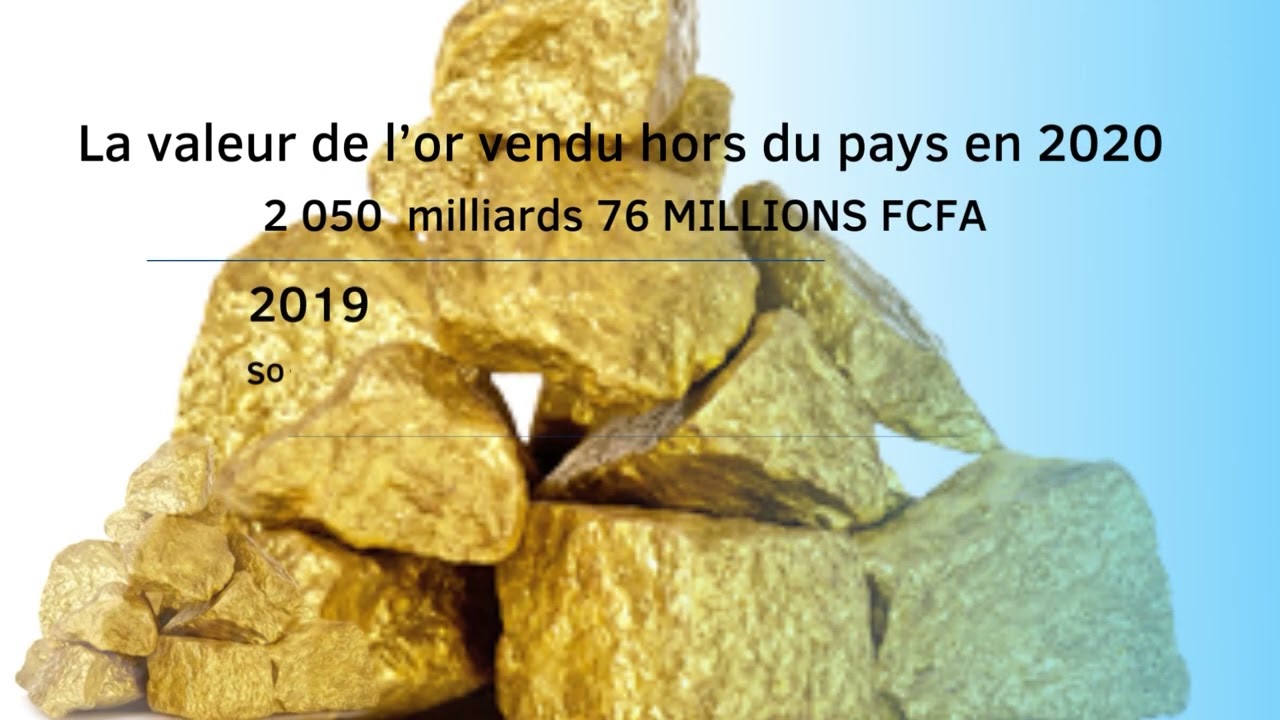 Production et exportation de l'or en 2020