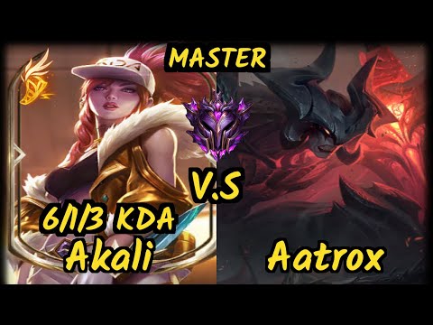 HLE Tempt (AKALI) vs AATROX - 6/1/3 KDA MID GAMEPLAY - KR Ranked MASTER