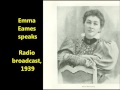 Emma Eames TALKS On Radio In 1939 About Her Soprano Roles And Victor Discs Enrico Caruso Etc