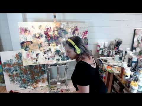Creating layers Part 1- Abstract painting with Lori Mirabelli