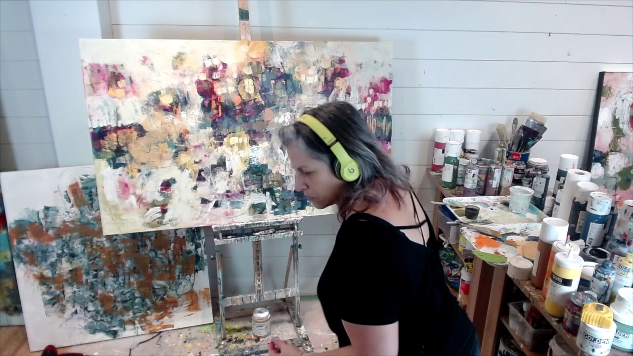 Creating layers Part 1- Abstract painting with Lori Mirabelli