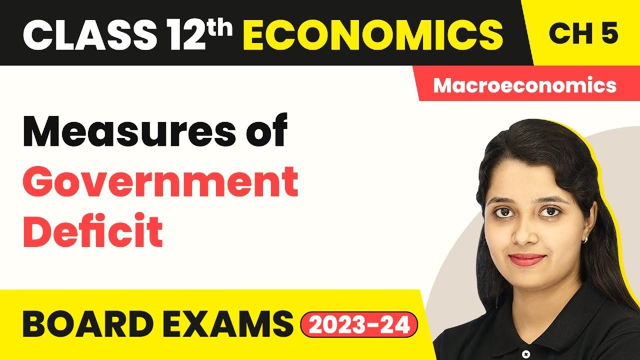 Measures of Government Deficit - Government Budget and the Economy | Class 12 Macroeconomics 2022-23