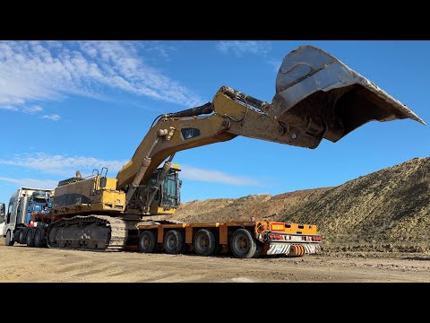 Transporting The Caterpillar 385C & Liebherr 964 Excavators - Fasoulas Heavy Transports - 4K