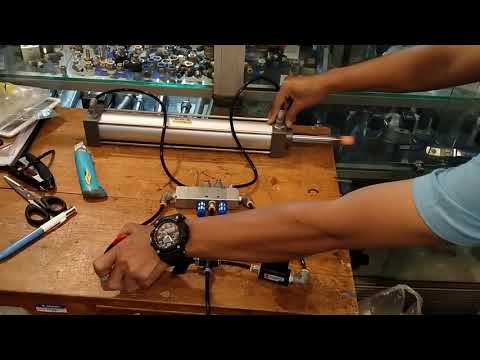 Pneumatic air pilot 5/3 Push on