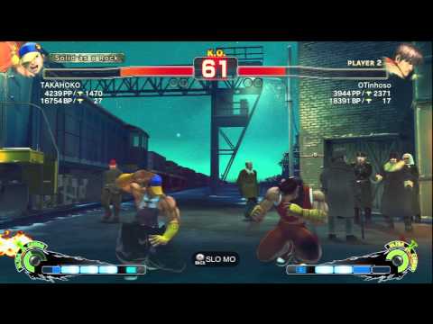 SSF4 AE 2012 Ranked TAKAHOKO (Yun) vs OTinhoso (Guy)