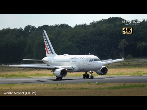 [4K] Plane Spotting at Twente Airport 10-07-2023 : Final destination F-GUGJ Air France Airbus A318