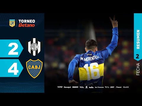 CENTRAL CÓRDOBA 2 - 4 BOCA  | Resumen del partido | #TorneoBetano 2024