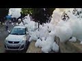 Bengaluru's Varthur lake spills toxic foam on the streets