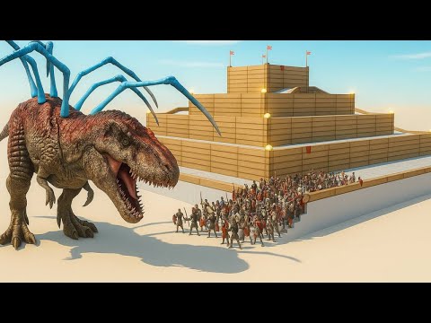 Escape From Alien Dino Cryolophosaurus - Uphill Course - ARBS - Animal Revolt Battle Simulator