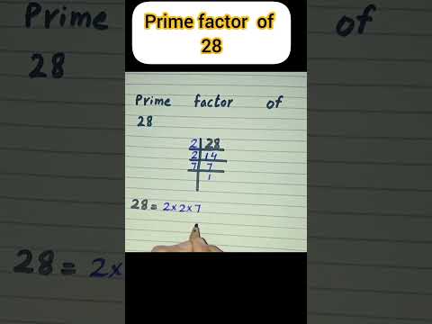 prime factor  of 28 #viral #youtube #youtubeshorts #shorts