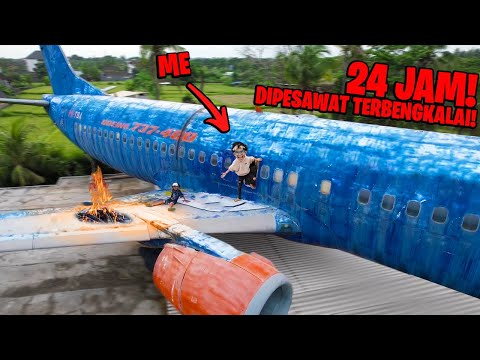 24 JAM DI PESAWAT TERBENGKALAI!!! TENGAH MALAM BANYAK PENAMPAKAN,BOCIL NGOMPOL KEJER!!!