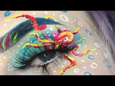 Neon Bright Octopus! 💗💙🧡💛🐙