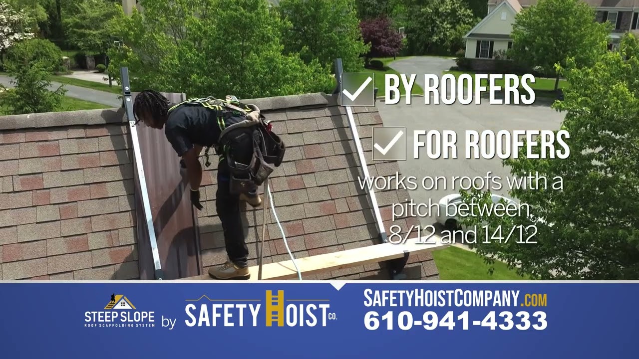 SteepSlope Roof Scaffold System – Safety Hoist Company