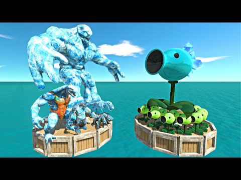 Peashooter Coliseum Challenge | Ice Mutant Golem + Ice Monsters Team vs Peashooter - ARBS