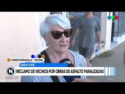 Santo Tomé: reclamo de vecinos por obras de asfalto paralizadas