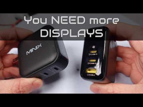 Minix and Baseus 100W USB C Chargers with Display
