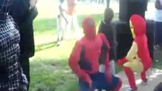Spiderman & friends get loose at a Kids birthday party