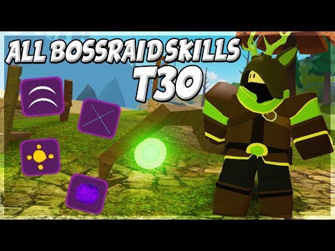 ALL NEW SKILLS IN BOSS RAID T30 *WHAT IS THE BEST SKILL?* IN DUNGEON QUEST ROBLOX