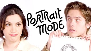 Dylan Sprouse & Hannah Marks Draw Each Other's Portraits | Portrait Mode | Harper's BAZAAR video