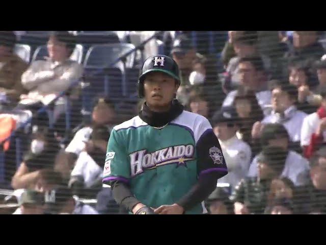 【2回表】「ネバネバ」なし!? ファイターズ・中島卓のセンターへの先制タイムリー!! 2016/3/26 M-F