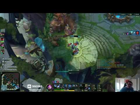 League Of Legends S6 — Scarra as Kennen vs Twisted Fate Mid  Challenger Gameplay