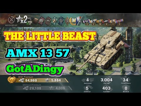 HMH AMX 13 57, Ace Tanker "THE LITTLE BEAST" -- World of Tanks Guest Replay (XB1)