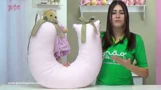 Almofada para Amamentação Urso Real Rosa | Ref: 47321
