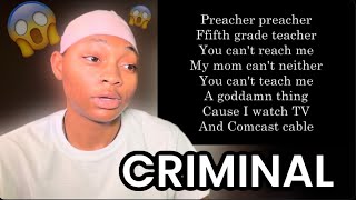 FIRST TIME REACTING TO EMINEM - &quot;Criminal&quot;