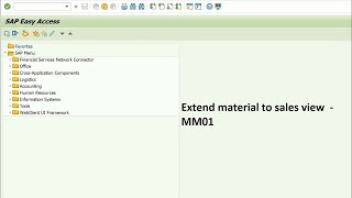 Extend material to sales view in SAP MM