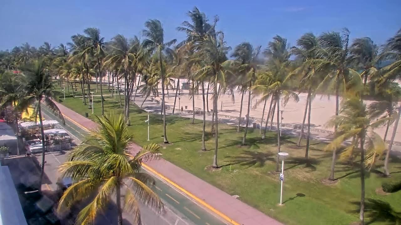 Live webcam view of Ocean Drive, Miami Beach