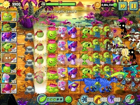 Plants vs Zombies 2 Epic Hack - La Braisa Tarpits Level 1-10 - The Endless Beginning!