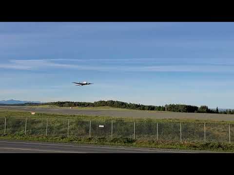 Point Woronzof, Anchorage, Alaska - DC 6 Takeoff 2021 08 21 0807AM